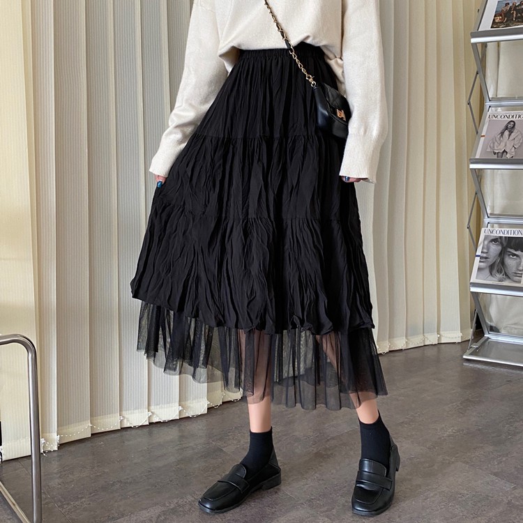 Fashion pleated skirt temperament knee-length dress | WebRaoVat - webraovat.net.vn