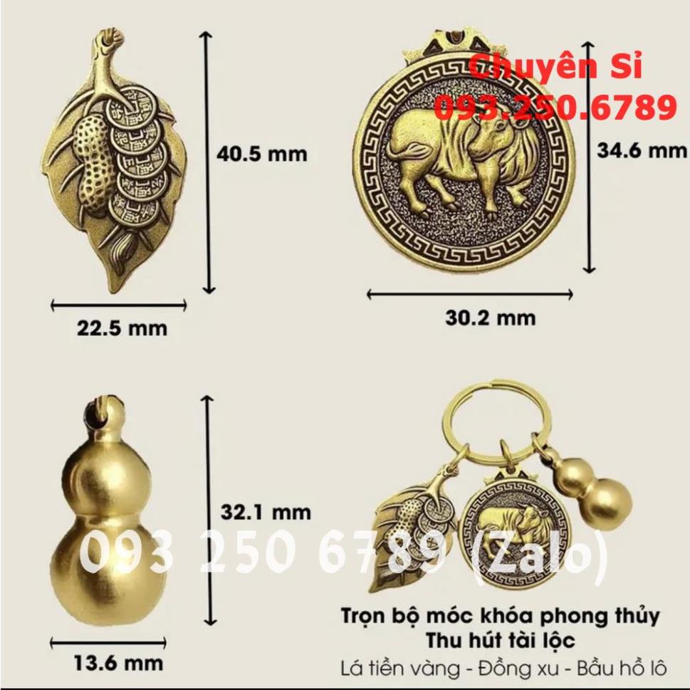 Móc Khóa 12 con Giáp phong thủy BẰNG ĐỒNG THAU , Thu hút tài lộc May Mắn