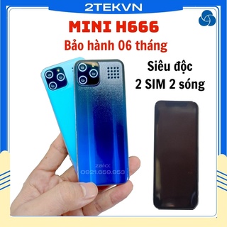 Điện thoại độc Mini H666 siêu nhỏ hỗ trợ 2 sim nghe gọi