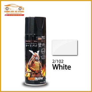 Sơn xịt samurai chuyên dùng, sơn kurobushi màu trắng 102 400ml