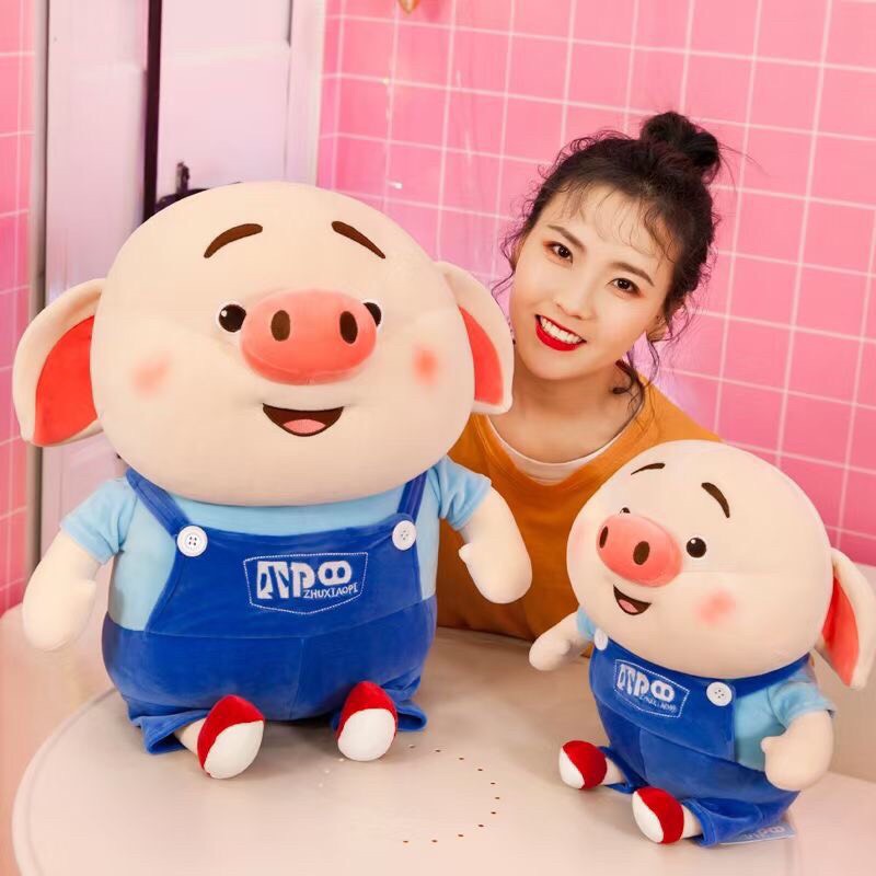 Gấu Bông Hình Lợn TikTok Cute Cho Bé - Vải Nhung Mịn Màng - An Toàn Cho Da Size 50cm