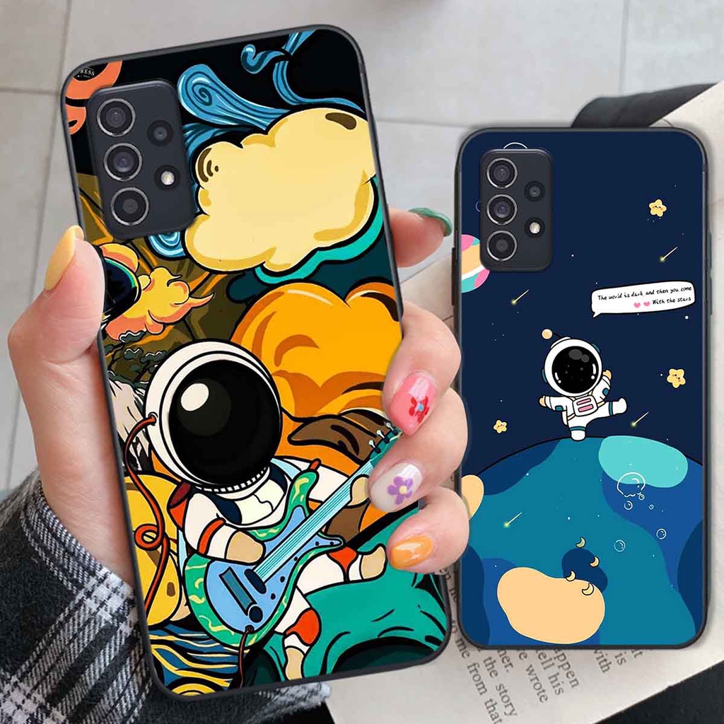 Ốp Samsung A32 / A52 / A72 in hình vũ trụ, phi hành gia bầu trời cute dễ thương
