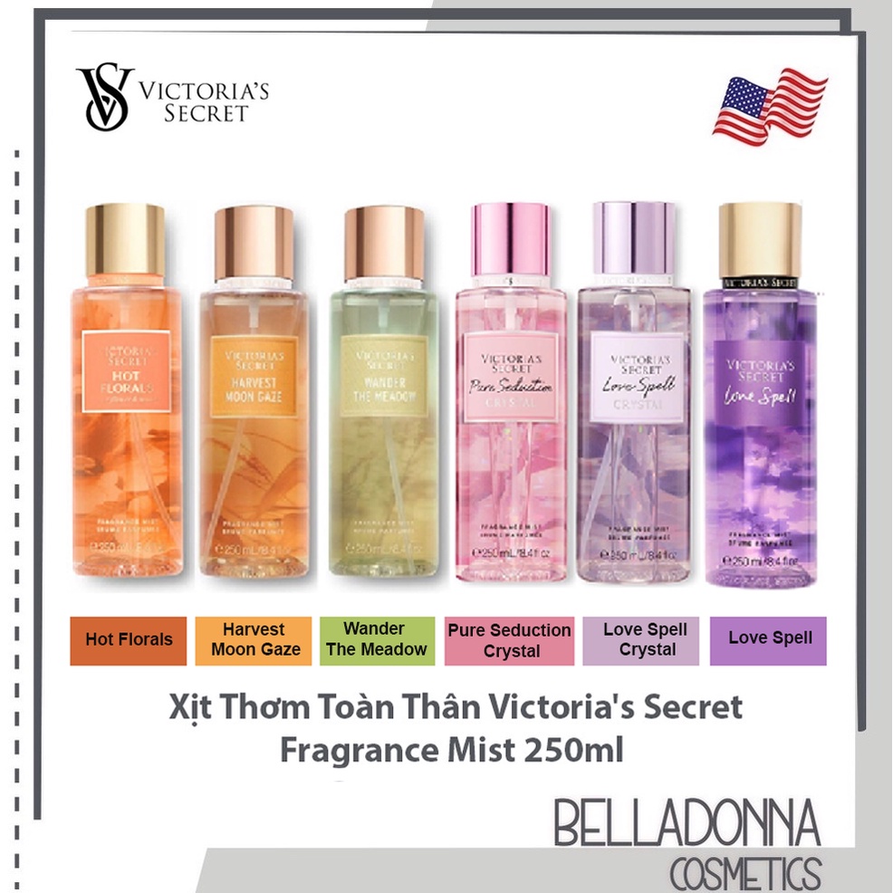 [Bill Mỹ] Xịt Thơm Toàn Thân Victoria's Secret Fragrance Mist 250ml