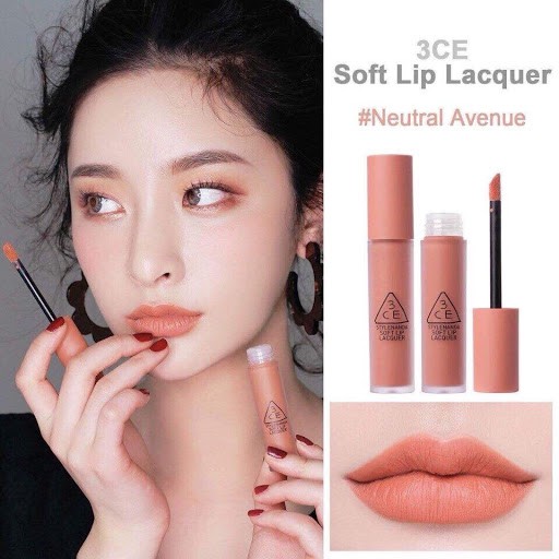 Son kem 3ce Soft Lip Lacquer( Null, Ex, change, Tawny) | Thế Giới Skin Care