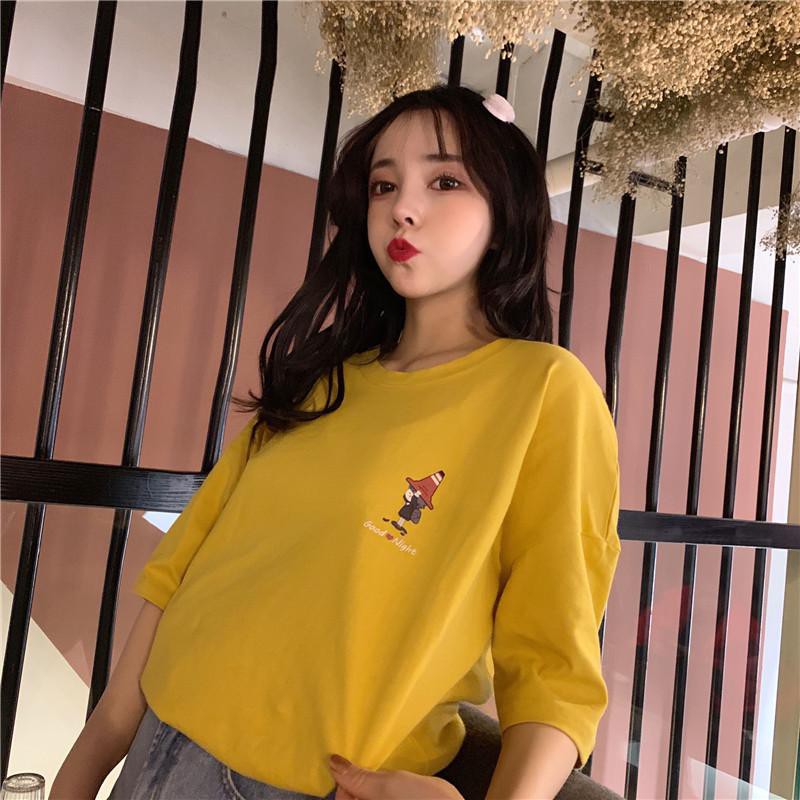 Áo thun nam nữ freesize CNV146 kiểu dáng tay lỡ form rộng thời thượng mẫu GOOD NIGHT A018 | BigBuy360 - bigbuy360.vn