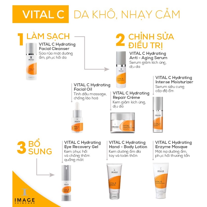 Kem phục hồi, chống thâm quầng mắt Image Skincare Vital C Hydrating Eye Recovery Gel 15ml