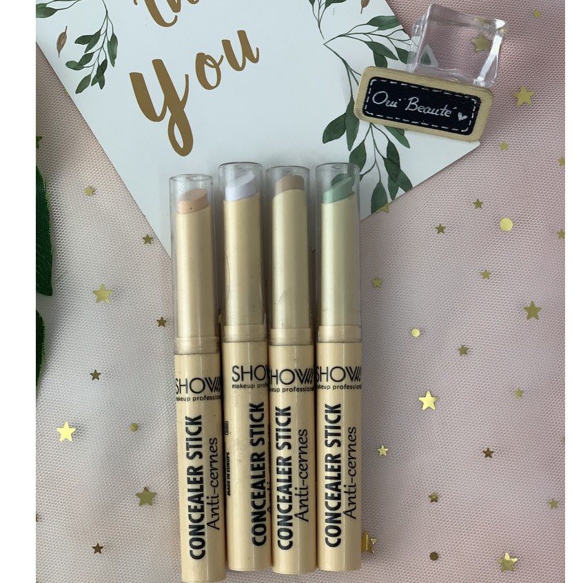 Che khuyết điểm dạng thỏi Show Concealer Stick Anti-cernes 3g 01 Ivoire 04 Vert 05 Violet 06 Orange Ouibeaute