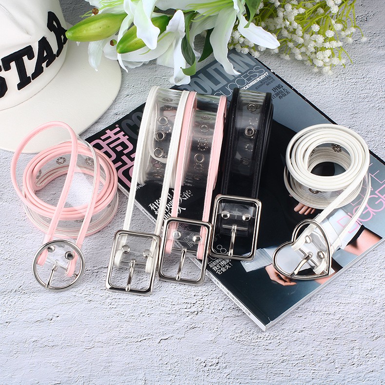 Thắt Lưng Nhựa Trong Suốt Thời Trang Retro Cá Tính Cho Nữ