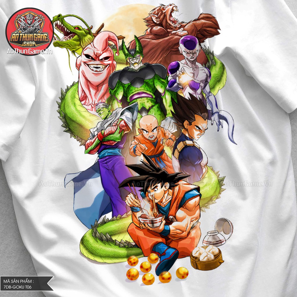 Áo thun Anime Songoku T06 Dragon Ball Z chính hãng giá xưởng có size Goku cho trẻ em bé trai và bé gái / AoThunGameVn