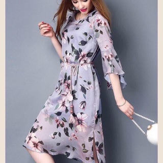 Đầm voan hoa cao cấp 1500