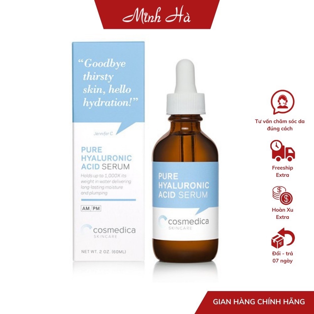 Serum dưỡng ẩm Cosmedica Cares Pure Hyaluronic Acid Serum 60ml