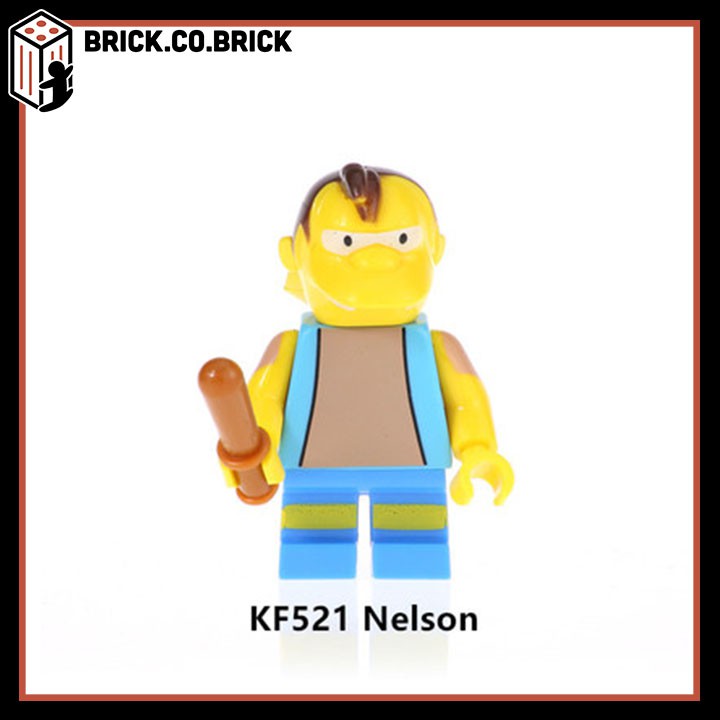 KF6039 - Đồ chơi lắp ráp minifig và non lego- Xếp hình mô hình sáng tạo nhân vật phim hoạt hình Gia đình Simpson