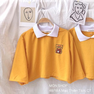🐼Áo polo croptop gấu Brown mẫu mới cực xinh🐼(kèm ảnh thật)