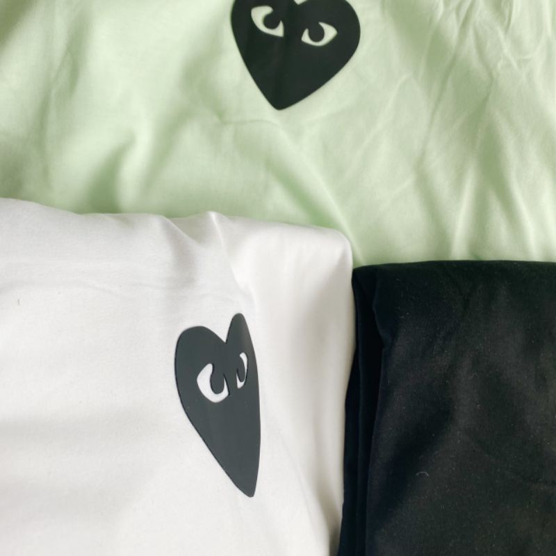 🍑 Áo Thun Say Happy Trái Tim Ép Silicon 🍑