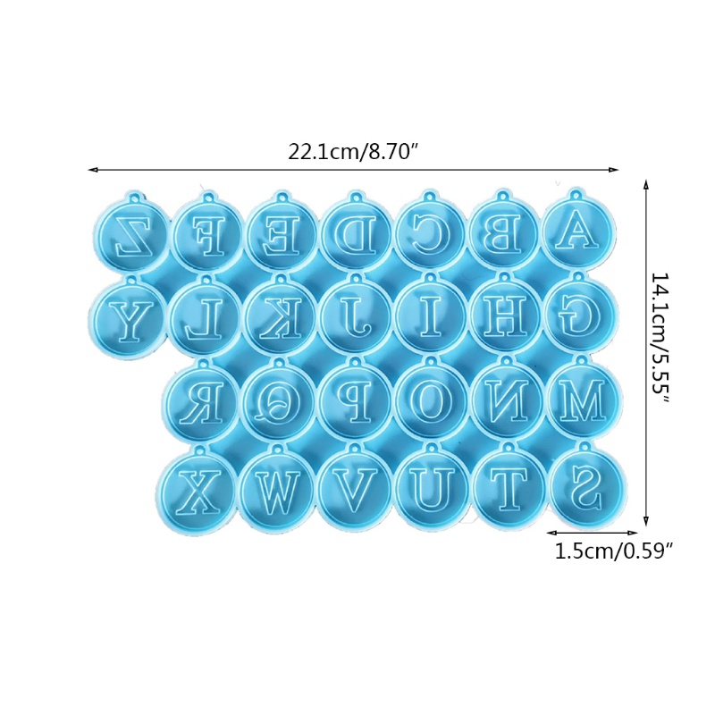 Khuôn silicone làm mặt trang sức hình chữ cái DIY