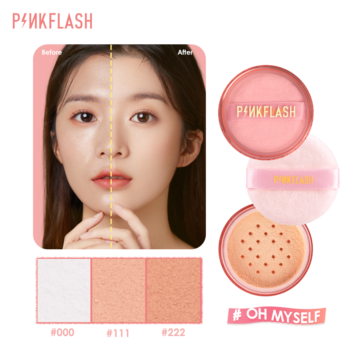 [Hàng mới về] Phấn phủ dạng bột 3 màu sắc tùy chọn chống thấm nước hiệu quả | BigBuy360 - bigbuy360.vn
