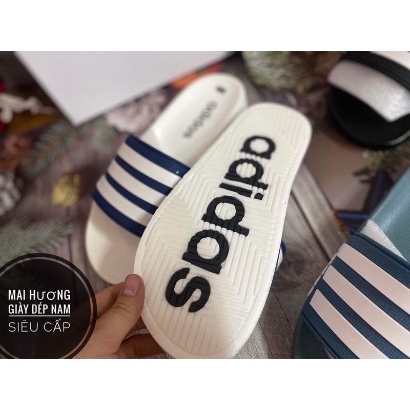 Dép adidass nam quai ngang siêu cấp đế cao su . dép hè đi chơi đi biển kèm hộp