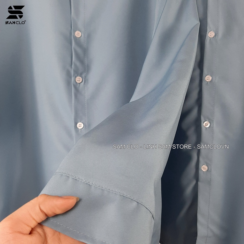 Áo sơ mi nữ cổ bẻ TAY DÀI phong cách ulzzang form freesize dáng rộng unisex mặc cặp, nhóm, couple