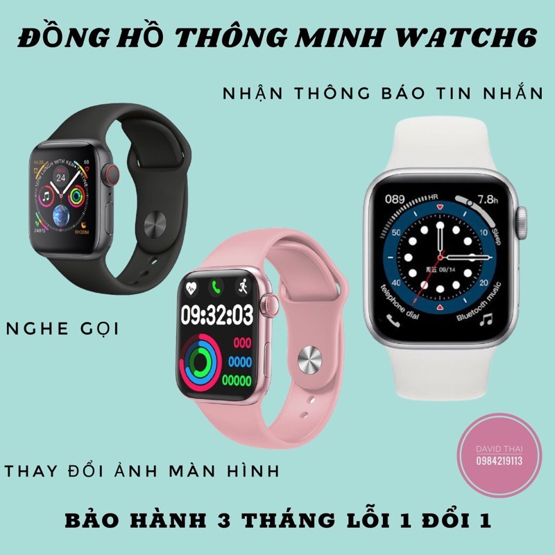 ๑▫ĐỒNG HỒ THÔNG MINH SERI 6 - NGHE GỌI NHẬN BÁO TIN NHẮN THAY ẢNH NỀN