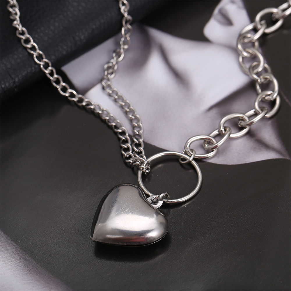 Vòng Cổ Choker Hợp Kim Mặt Hình Trái Tim Thời Trang Cho Nữ