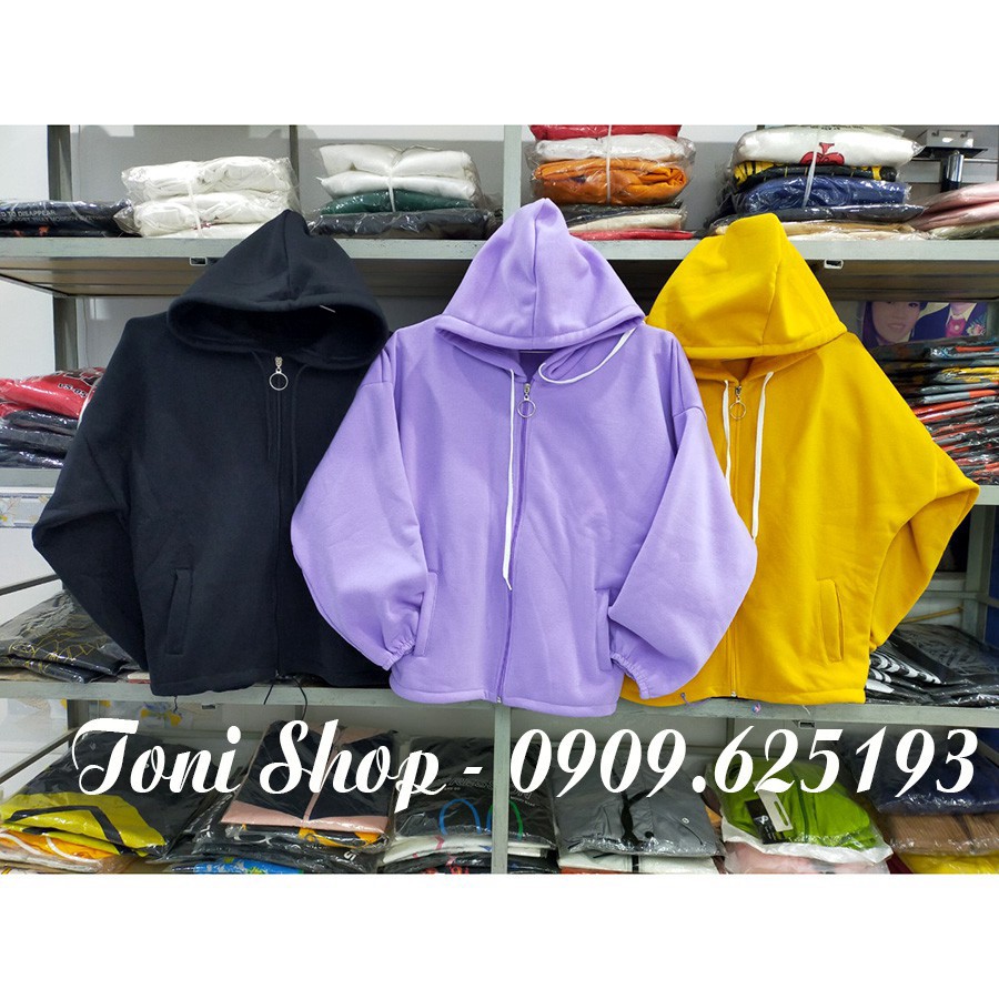 ÁO HOODIE - ÁO KHOÁC NỈ NGOẠI Form Dơi Lửng (Kèm Video - HD1250 - Khoen Dây Kéo) (Tino Shop) | BigBuy360 - bigbuy360.vn