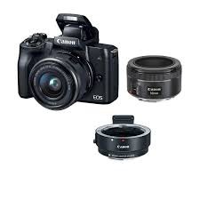 Máy Ảnh Canon EOS M50 Kèm Lens 15-45mm - Tặng Khoá Học Nhiếp Ảnh + Thẻ Nhớ + Túi + Ngàm + Lens 50mm