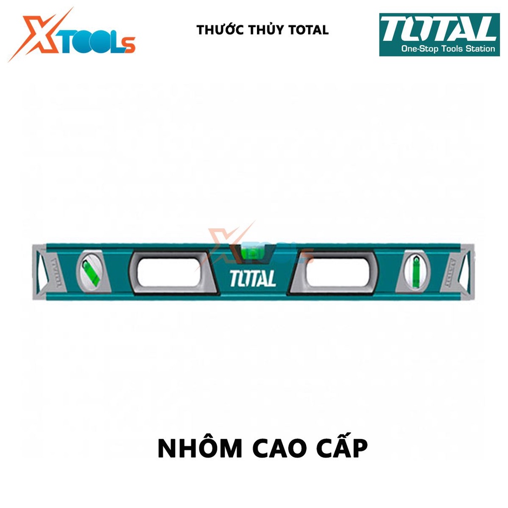 Thước thủy TOTAL | Thước nivo Chiều dài 80cm-180cm, Độ dày 1.5 mm, Trọng lượng 0.3kg đo góc nghiêng, độ nghiêng, độ dốc,