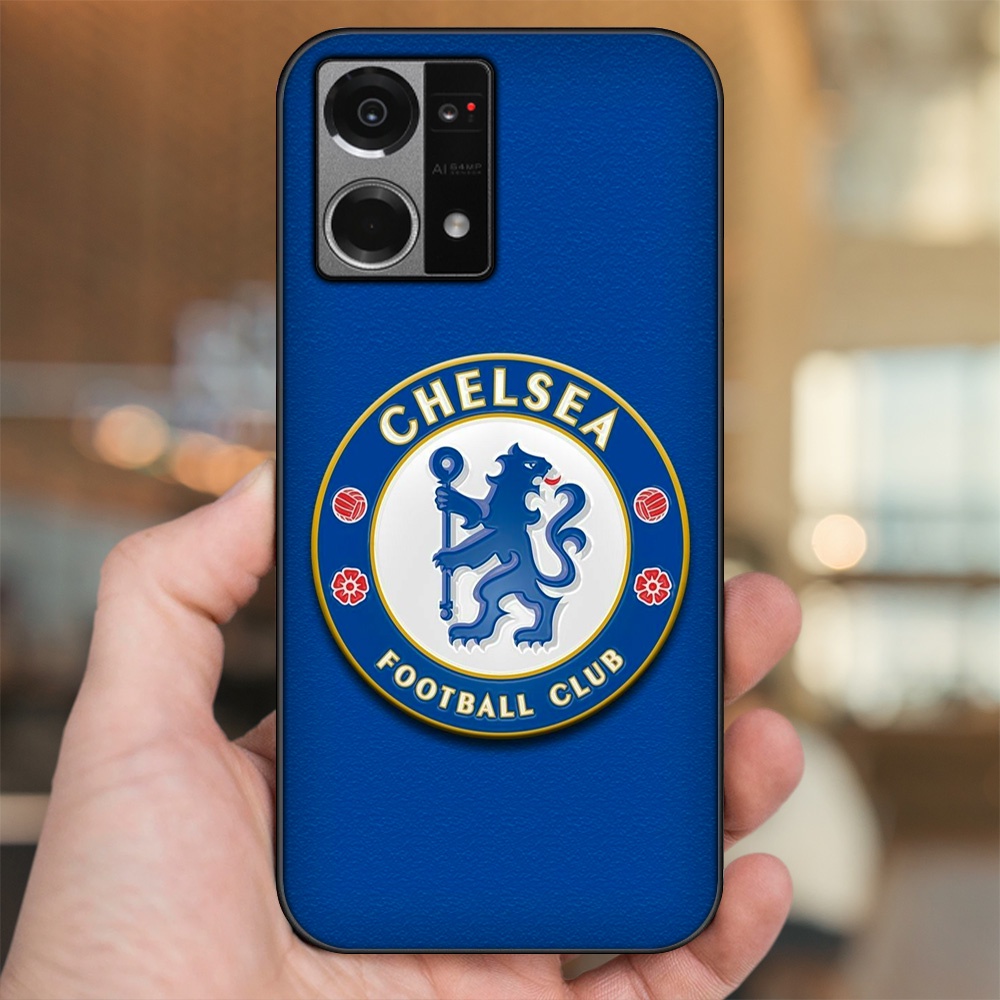 Ốp lưng Oppo Reno 7 4G viền đen in hình Chelsea FC