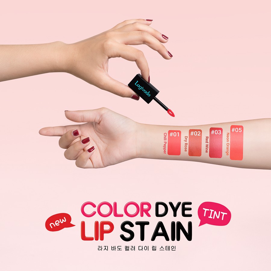 Son kem lì Hàn Quốc lên màu chuẩn, lâu trôi Color Dye Lip Stain dạng nước – 04 màu son đẹp - Katta