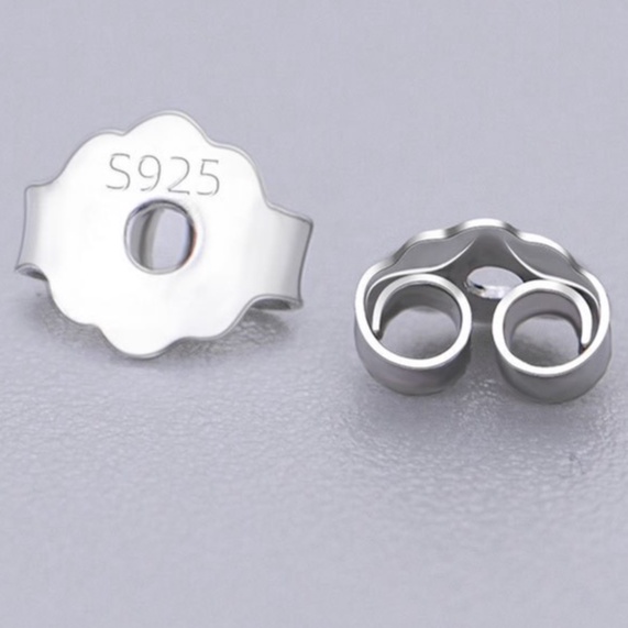 Nút Hoa Tai Cho Nam Nữ Phụ Kiện Thời Trang Merin Accessories Màu Bạc Chất Liệu Inox Không Gỉ