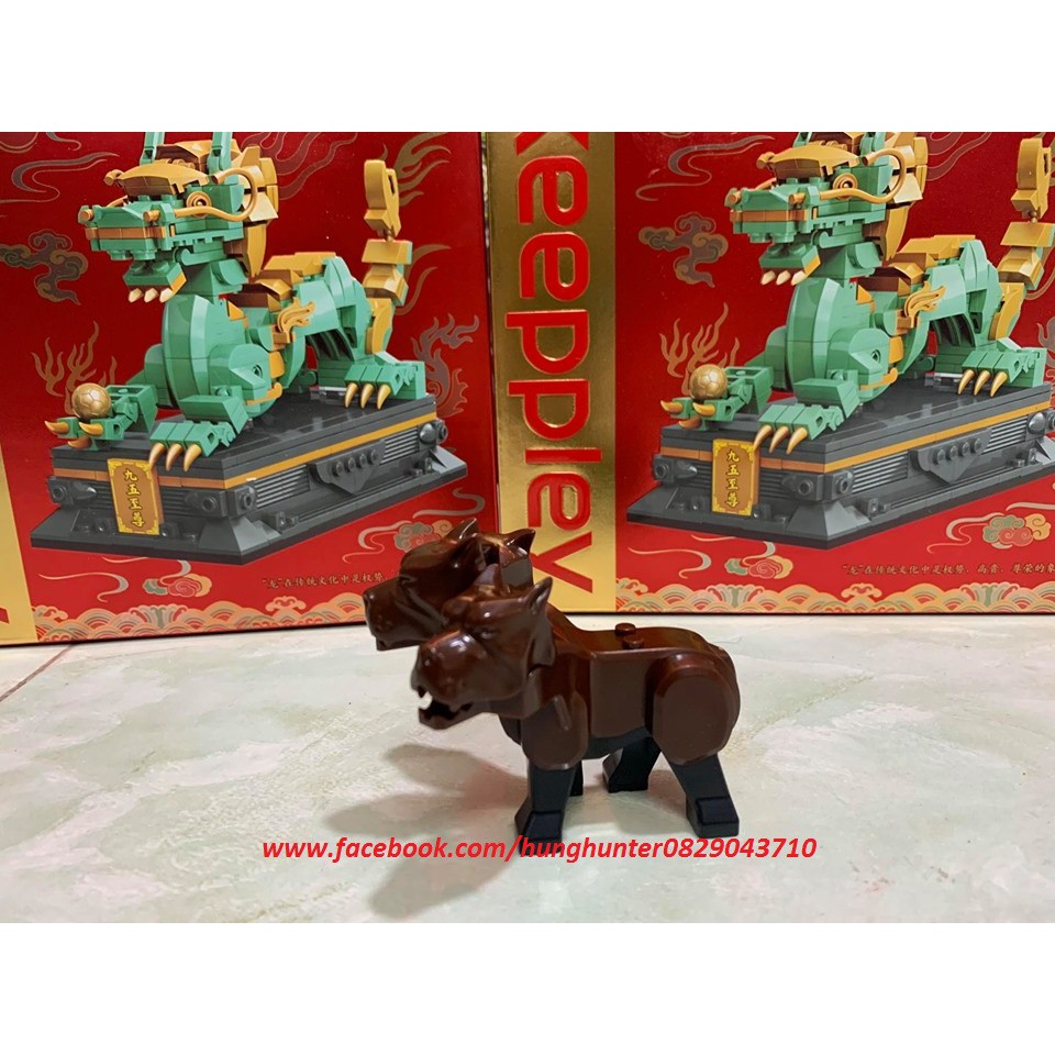 Lego Koruit XP 326 Minifigures sinh vật thần thoại Hy lạp : Cerberus chó săn 3 đầu canh cổng địa ngục của Hades