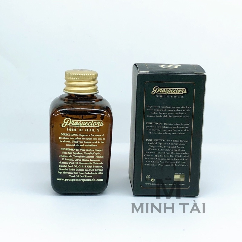 [Chính Hãng USA] Tinh Dầu Trước Khi Cạo Râu PROSPECTORS Pre-Shave Oil 30ml