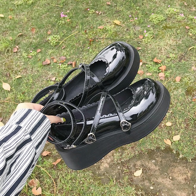 (SẴN 1 SỐ SIZE) Giày Ulzzang Nữ Đế 6 phân Khoá trái tim CỰC CUTE | BigBuy360 - bigbuy360.vn