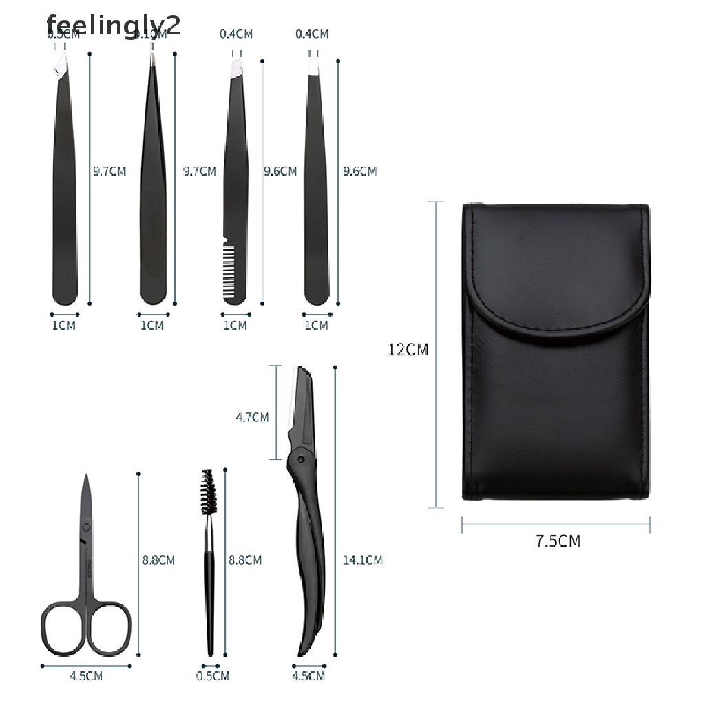 [Hàng mới về] Set 7 nhíp nhổ lông mày chuyên nghiệp bằng thép không gỉ