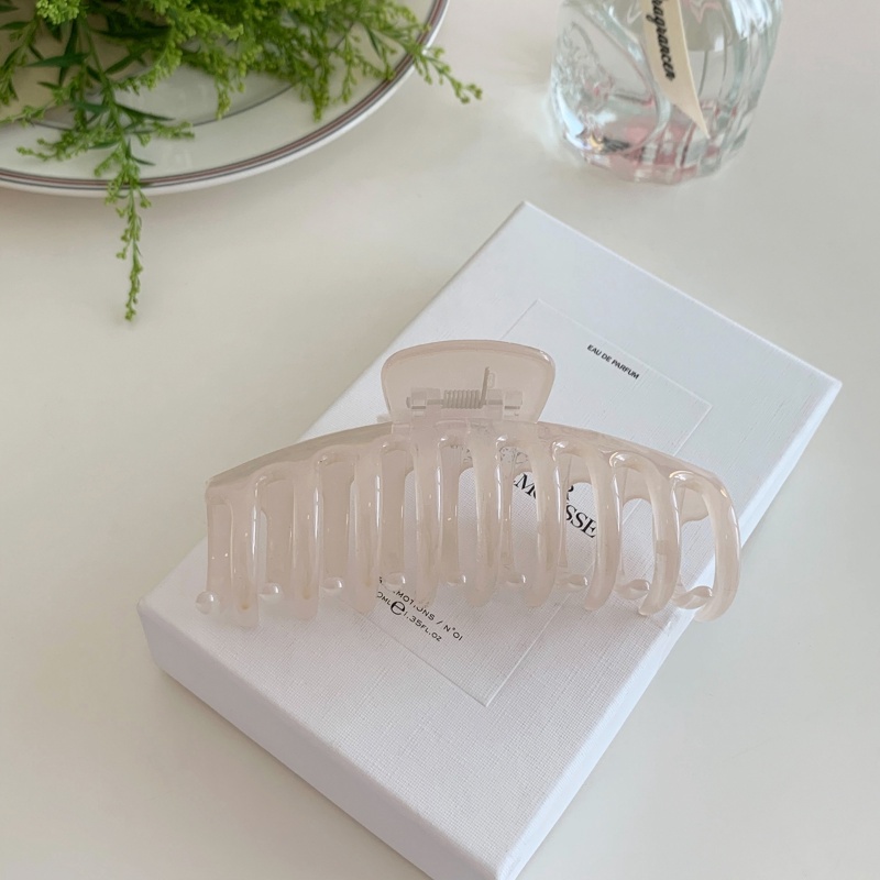 Kẹp Tóc Dạng Thạch Trong Suốt Màu Hồng Ngọt Ngào Đa Năng Cho Nữ