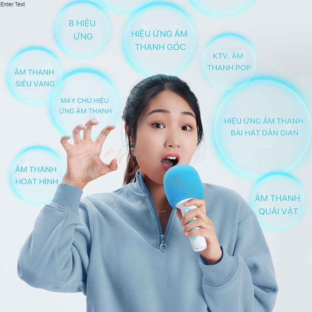 Micro karaoke bluetooth không dây Xiaomi Ymi Bản quốc tế Micro nói tiếng anh Cầm tay kết nối Bluetooth tiện dụng