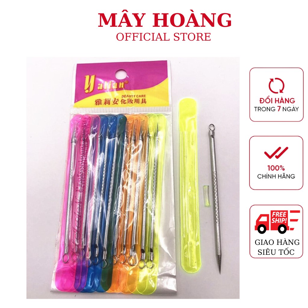 Combo 12 cây nặn mụn 2 đầu chuyên nặn mụn trứng cá, đầu đen Hàn Quốc