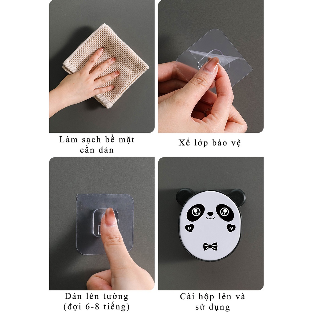 Hộp Đựng Phụ Kiện  Dán Tường Mặt Gấu Xinh