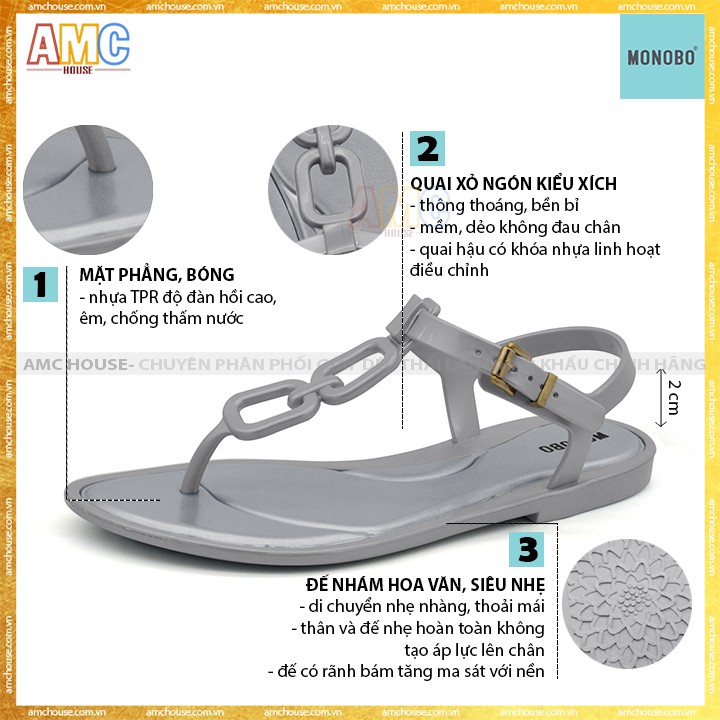 Giày sandal Thái Lan nữ xỏ ngón MONOBO - AVA 1