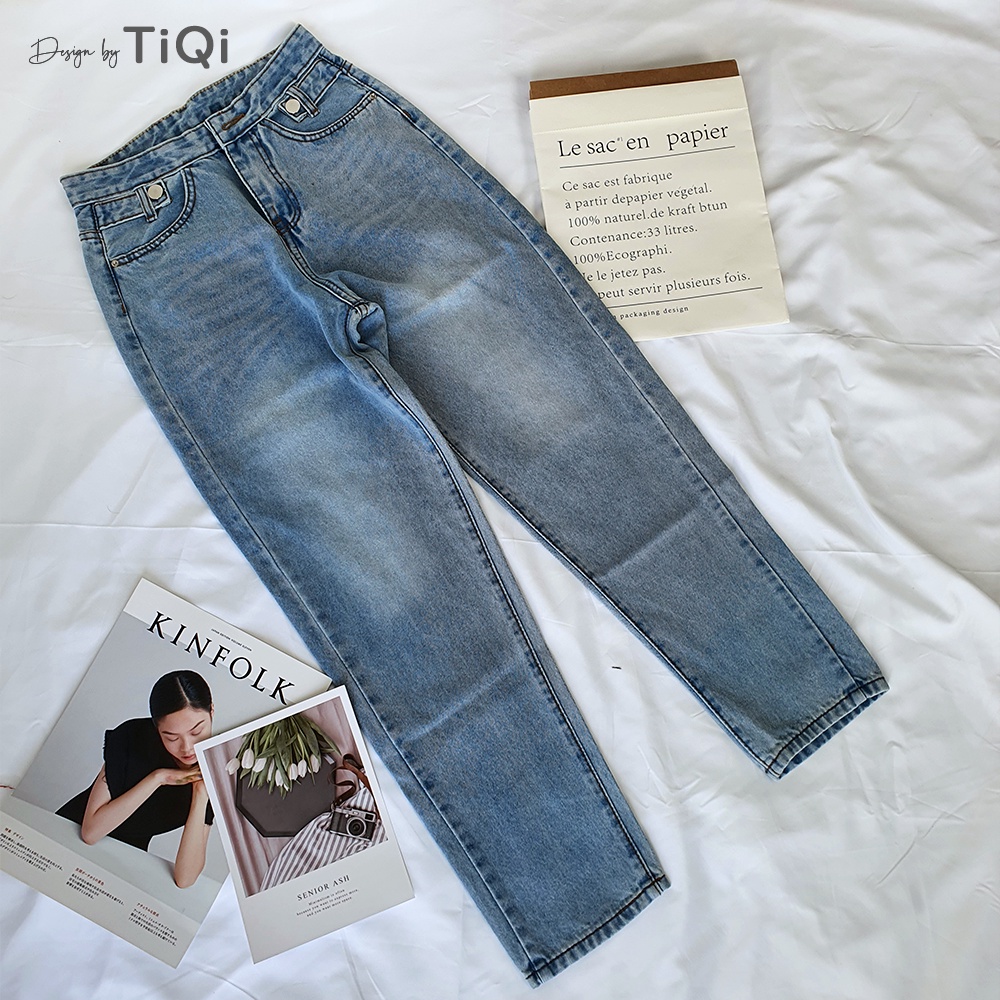 Quần baggy jeans nữ TiQi Jeans phong cách Hàn Quốc B1-173