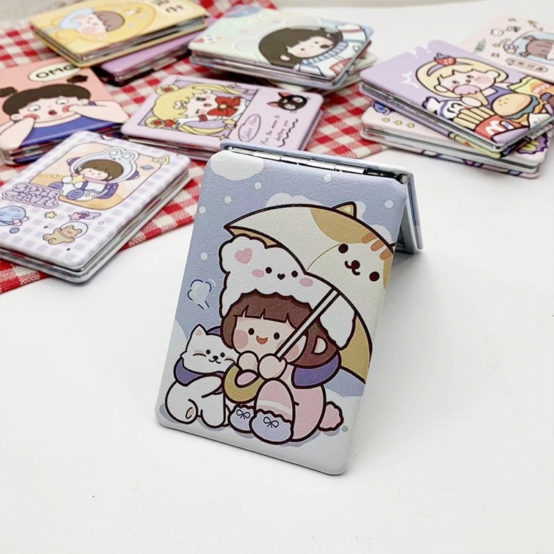 Gương 2 mặt bỏ túi nhỏ gọn dễ thương