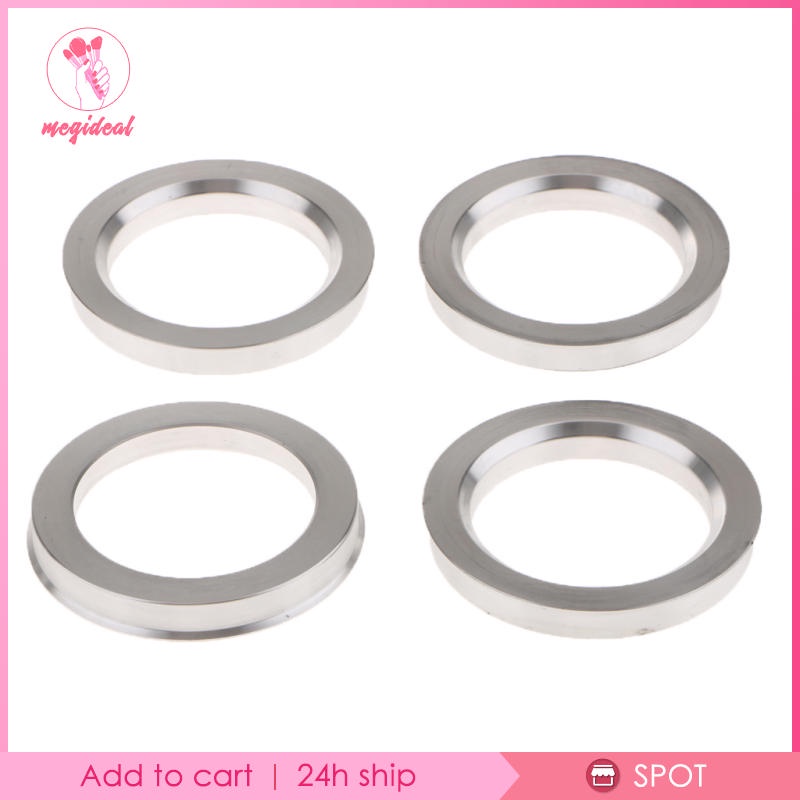 Set 4 vòng đệm trung tâm bằng hợp kim nhôm 73.1mm đến 54.1mm