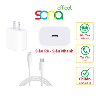 Củ sạc nhanh iphone, dây sạc nhanh 20w, bộ sạc 12/12pro/12mini/12promax/11promax/11pro/11 - SONA Offical