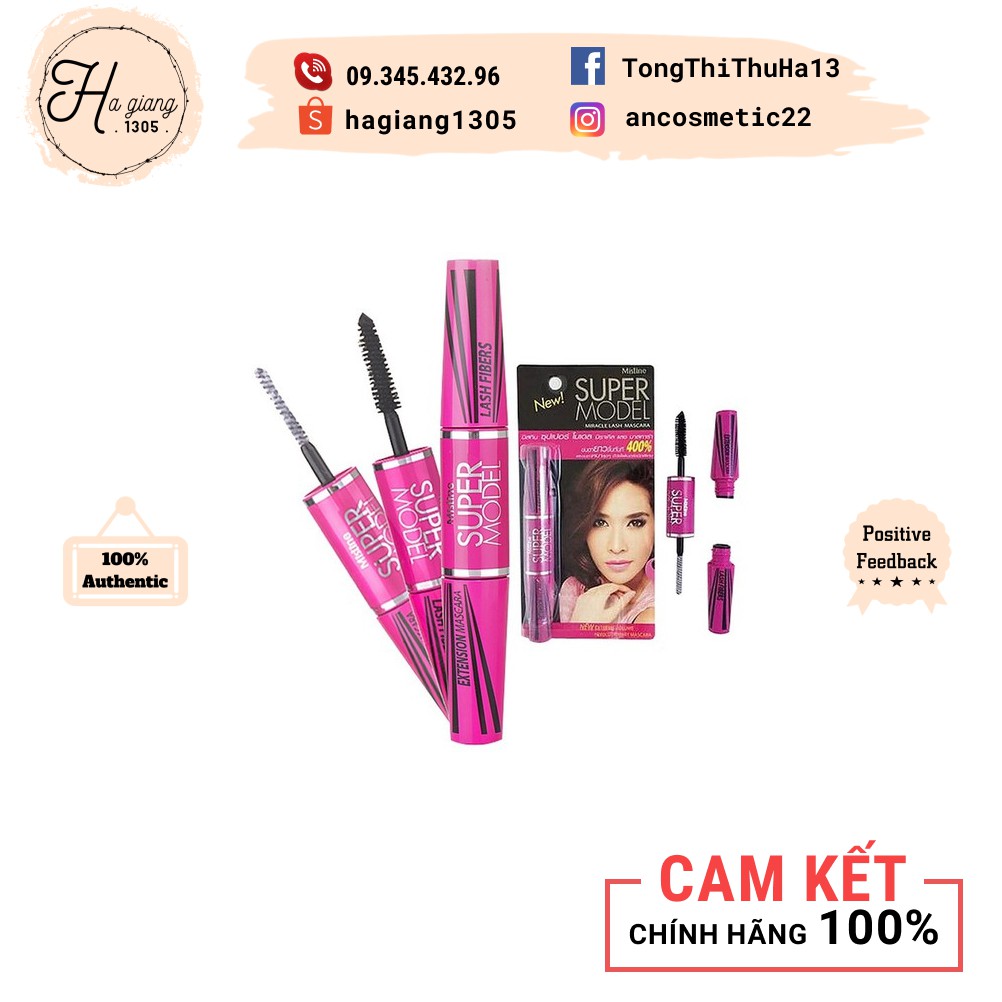 Mascara siêu dài mi Thái 2 đầu Mistine Super Model