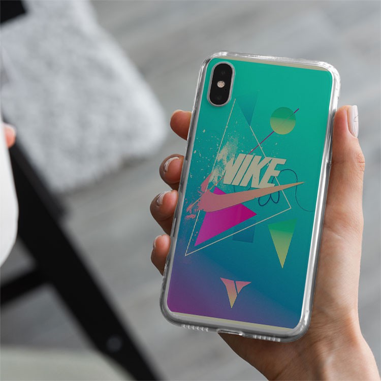 Ốp lưng logo NIKE xanh trừu tượng cho Iphone 5 6 7 8 Plus 11 12 Pro Max X Xr NIKPOD00200