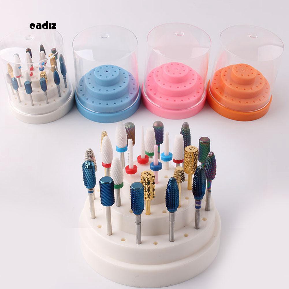 [Hàng mới về] Bộ đựng mũi mài trang trí móng tay có nắp đậy thiết kế tiện lợi
