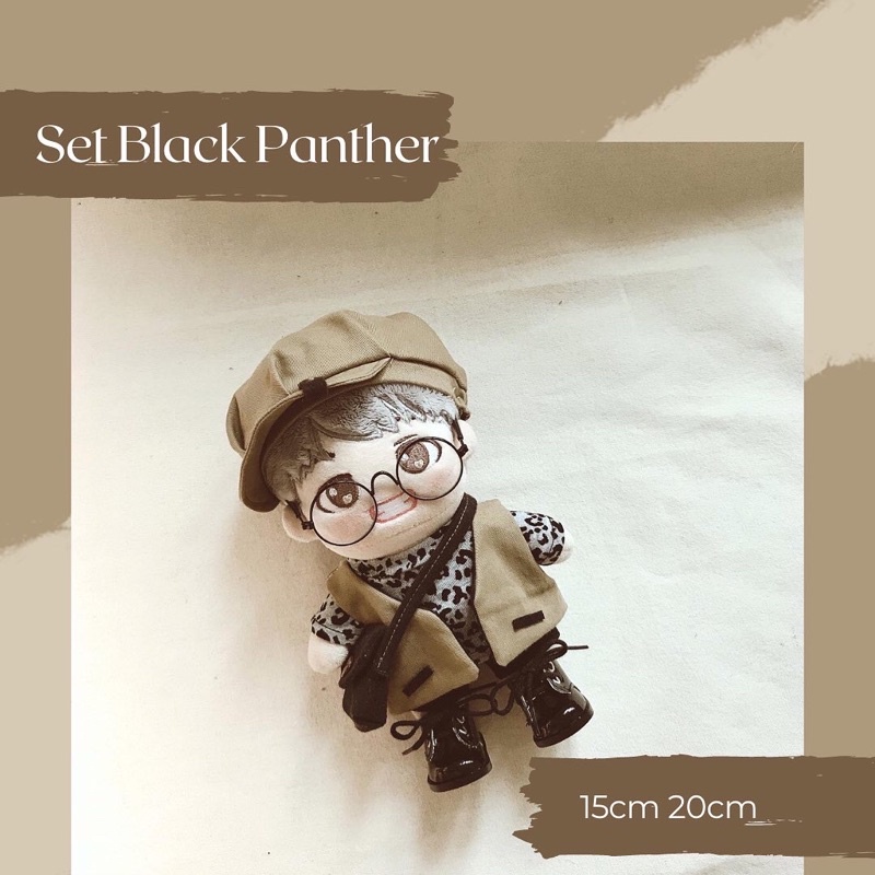Set Black Panther đồ cho doll 15-20cm