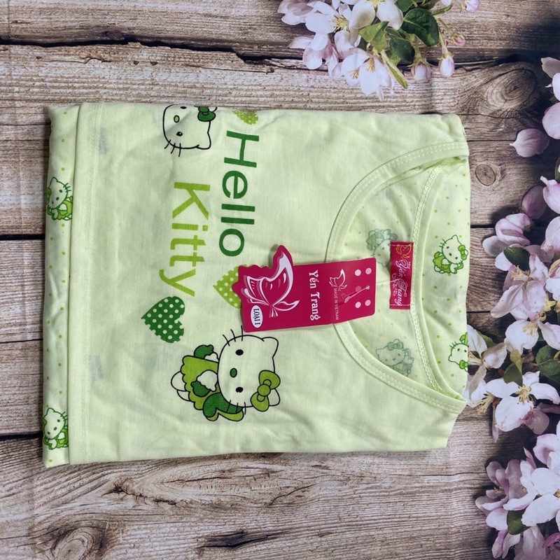 Bộ bầu và sau sinh mặc nhà Vemisa –bộ đồ dài tay HELLO KITTY chất cotton thoáng mát thiết kế cho con bú tiện lợi BD922