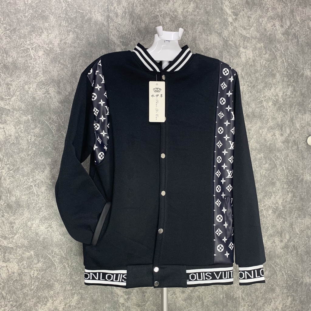 Áó Bomber chất nỉ dày dặn họa tiết LV cực chất dành cho dân chơi. | BigBuy360 - bigbuy360.vn