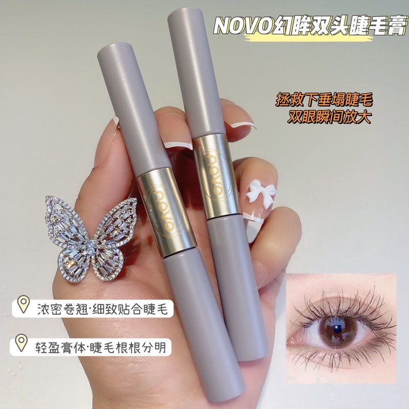 Bộ Mascara 2 Trong 1 Hai Đầu Lâu Trôi Chống Thấm Nước 3D NOVO NO.5562